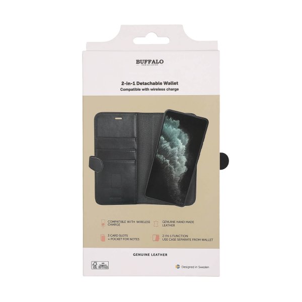 Buffalo Samsung Galaxy S24 FE Kotelo 2-in-1 Irrotettava Lompakko Musta