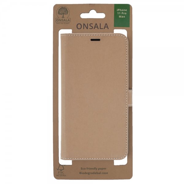 Onsala iPhone 11 Pro Max Kotelo ECO Beige