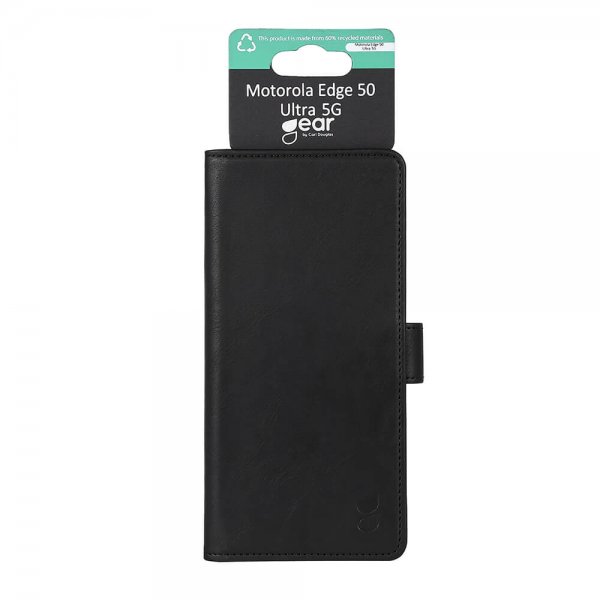 Gear Motorola Edge 50 Ultra -suojakotelo 3 korttipaikalla, musta