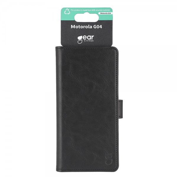 Gear Motorola Moto G04 Kotelo 3 Korttipaikkaa Musta