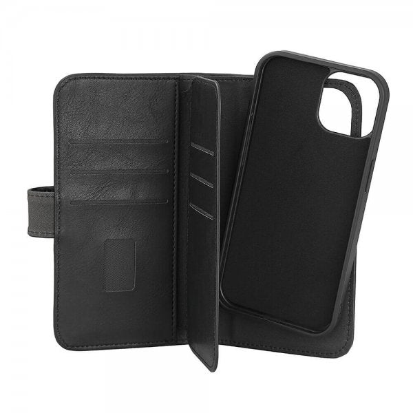 Gear iPhone 13/14/15 Kotelo 7 korttipaikkaa Irrotettava kuori MagSeries Musta