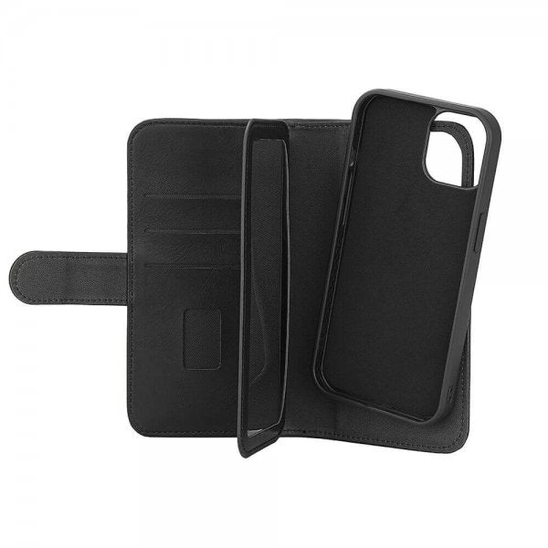Gear iPhone 13/14/15 Kotelo 7 korttipaikkaa Irrotettava kuori MagSeries Musta
