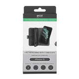 Gear iPhone 13/14/15 Kotelo 7 korttipaikkaa Irrotettava kuori MagSeries Musta