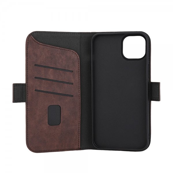 Gear iPhone 15 Plus Suojakuori 3 korttipaikkaa MagSeries Ruskea