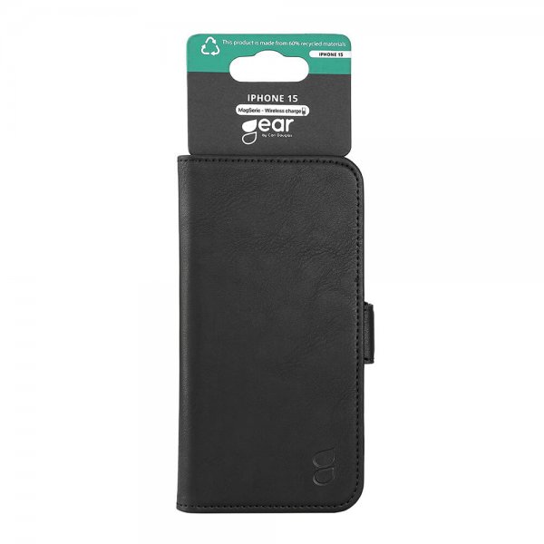 Gear iPhone 15 Kuoret 3 Korttipaikkaa MagSeries Musta