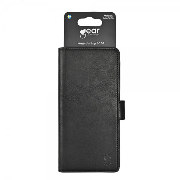 Gear Motorola Edge 30 -suojakotelo, 3 korttipaikkaa, musta