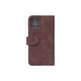 Gear iPhone 11 -suojakotelo Mobile Wallet, nubukkinahkaa, ruskea