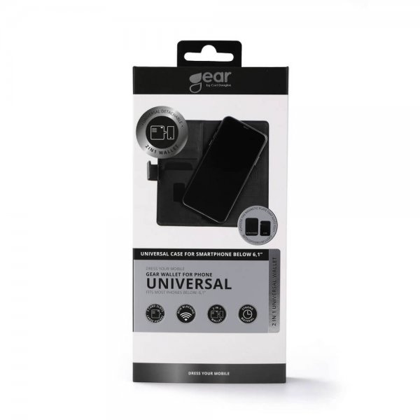 Gear Mobiilisuojus Universal Tarra/Magneetti 6.1" Musta