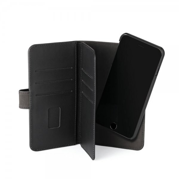 Gear iPhone 11 -kotelo, 7 korttipaikkaa, irrotettava kuori, musta