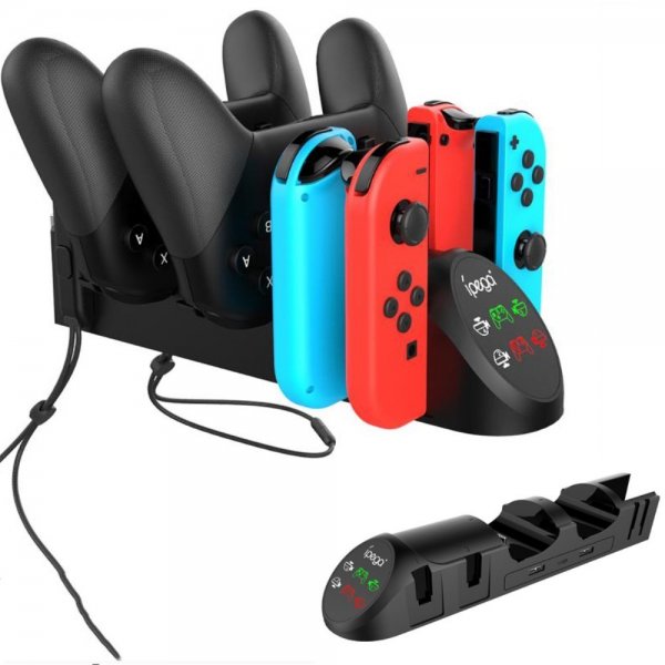 Ipega 6-in-1-latausteline Nintendo Switch -ohjaimille
