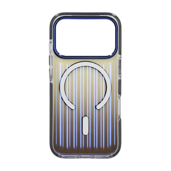iPhone 17 Pro Max Kuori Uritettu MagSafe Musta Läpinäkyvä