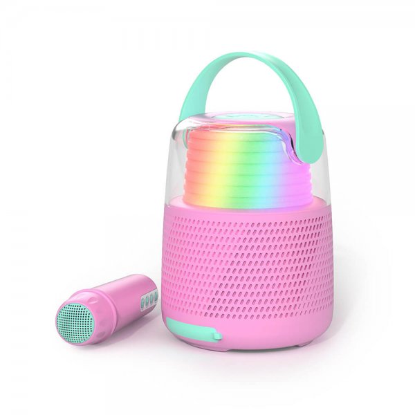 Mobility on Board Kaiutin Karaoke-setti LED Pinkki