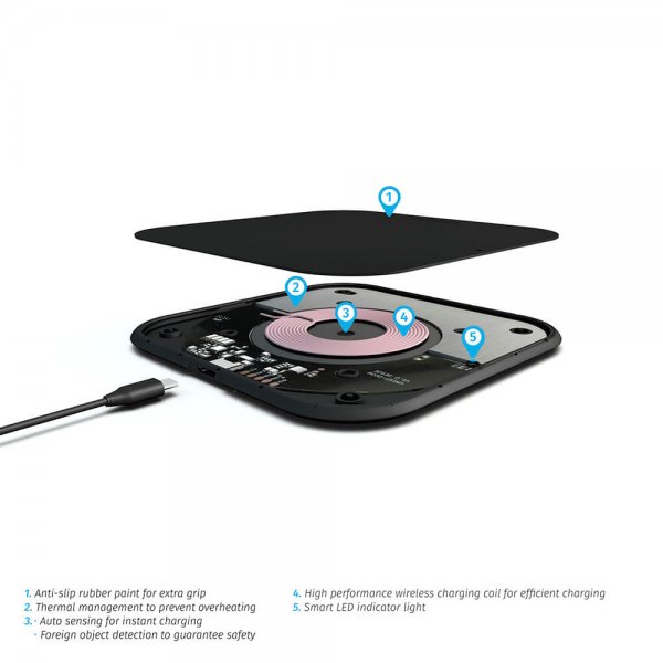 Zens Single Fast Wireless Charger Slim-line