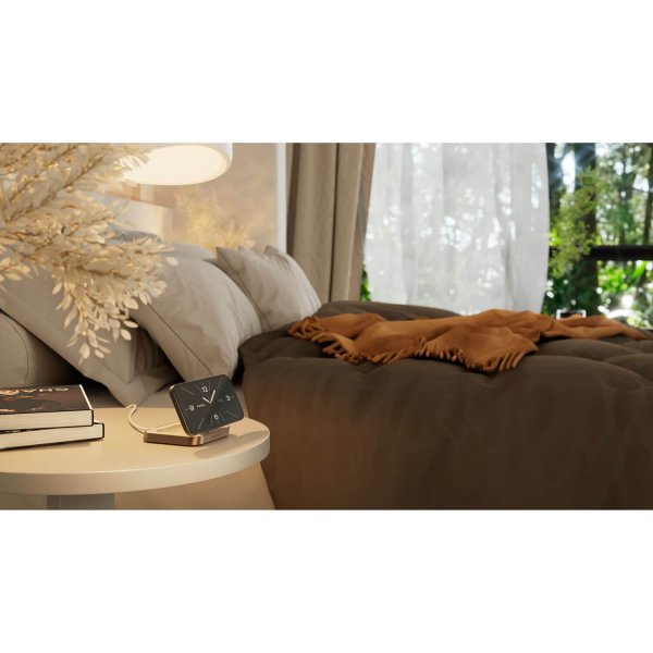 Zens Langaton MagSafe-yhteensopiva Nightstand Charger Copper -laturi