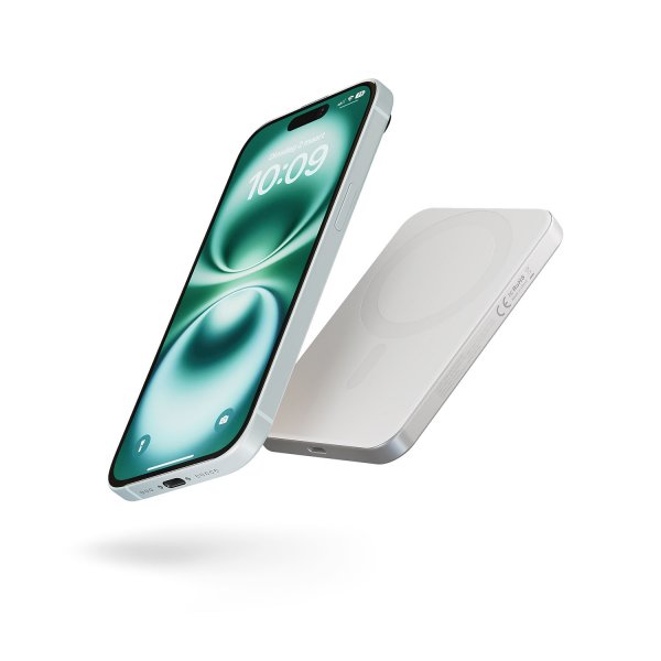 Zens Powerbank Pro 1 Slim 5000 mAh Qi2 MagSafe Valkoinen