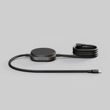 Zens USB-C–C Pro 2 -latauskaapeli, Qi2 2-in-1, 15 W, 1,5 m, musta