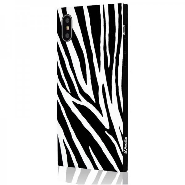 iDecoz iPhone X/Xs -kuori Square Case Zebra