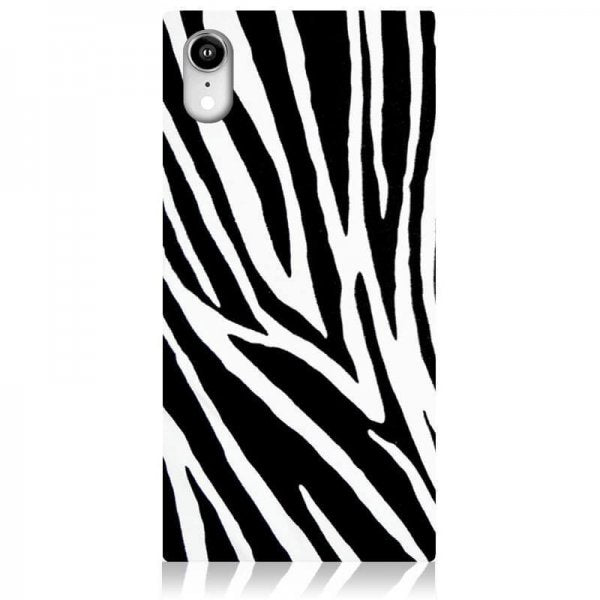 iDecoz iPhone Xr -suojakuori Square Case Zebra