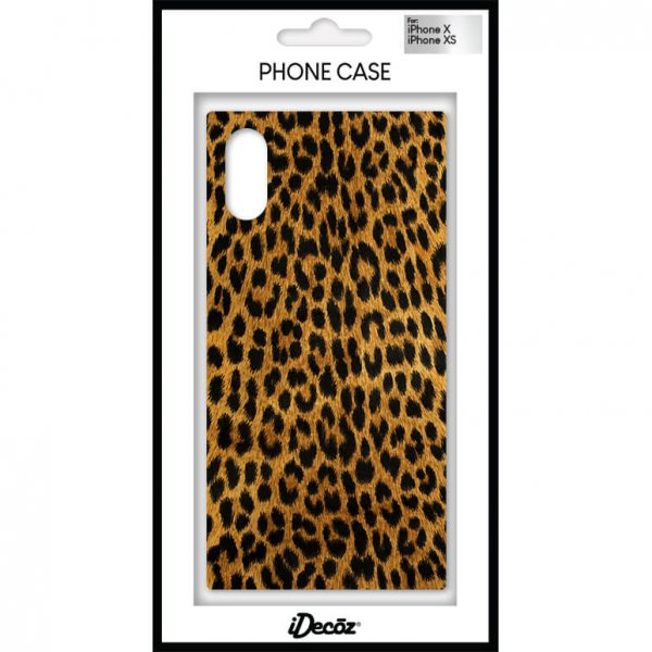 iDecoz iPhone X/Xs Square Case Leopardi