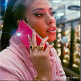 iDecoz iPhone Xr -kuori, neliömallinen, neon pinkki