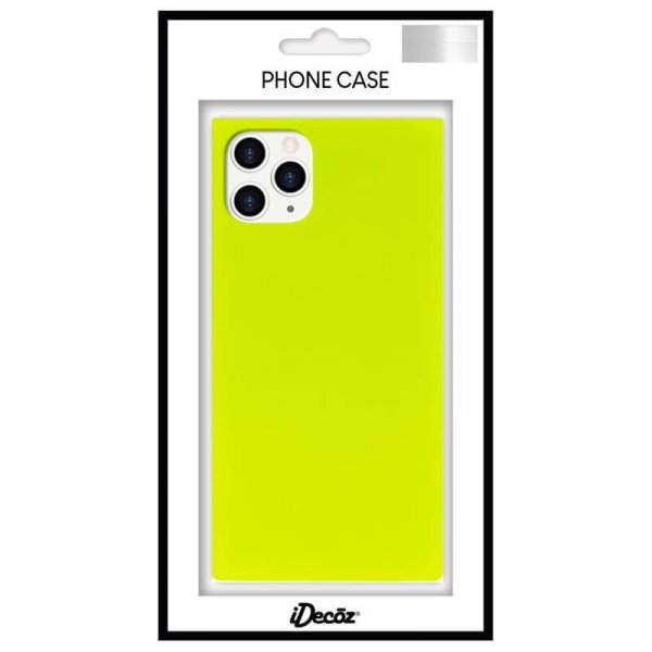 iDecoz iPhone 11 Pro Max Square Case neonkeltainen