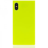 iDecoz iPhone X/Xs Suojakuori Square Case Neon Keltainen