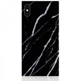 iDecoz iPhone Xs Max Suojakuori Square Case Marble, musta