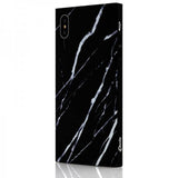 iDecoz iPhone Xs Max Suojakuori Square Case Marble, musta