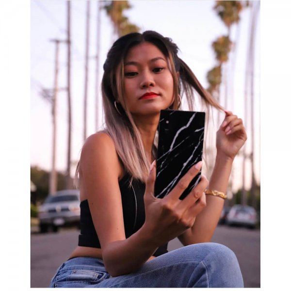 iDecoz iPhone Xr -kuori Square Case Marble Svart