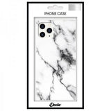 iDecoz iPhone 11 Pro Max -kuori neliönmallinen kotelo, marmorinvärinen valkoinen