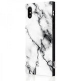 iDecoz iPhone X/Xs Square Case Marble White -suojakuori
