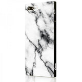 iDecoz iPhone 7 Plus/iPhone 8 Plus Neliönmuotoinen Marmorikuori Valkoinen