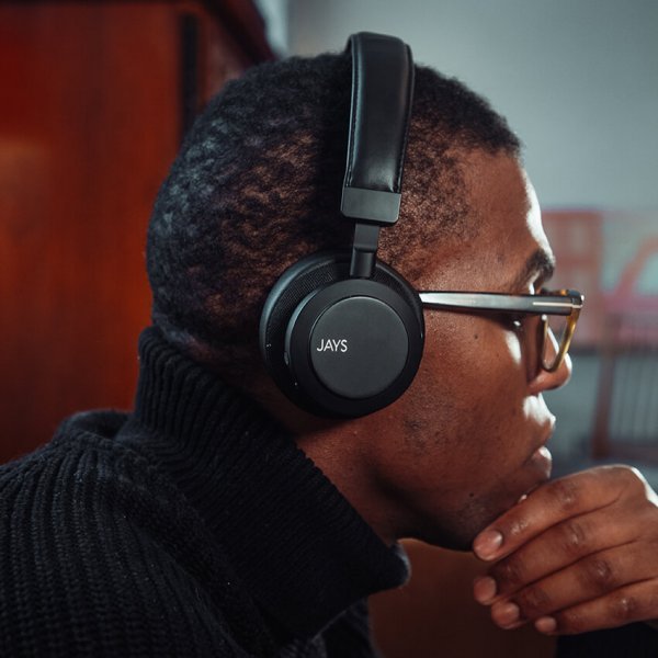 Jays-kuulokkeet q-Seven Combo Wireless ANC On-Ear, musta