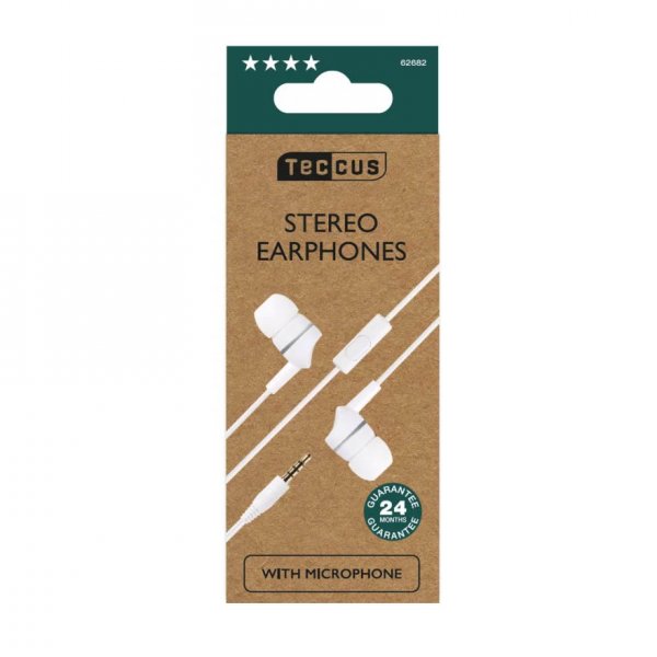 Vivanco langalliset kuulokkeet Stereo Earphones 3,5 mm valkoinen
