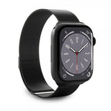 Puro Apple Watch 38/40/41/42mm Milanese-ranneke Musta