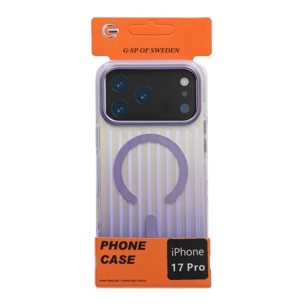 iPhone 17 Pro Kotelo Gofrattu MagSafe Vaalea lila