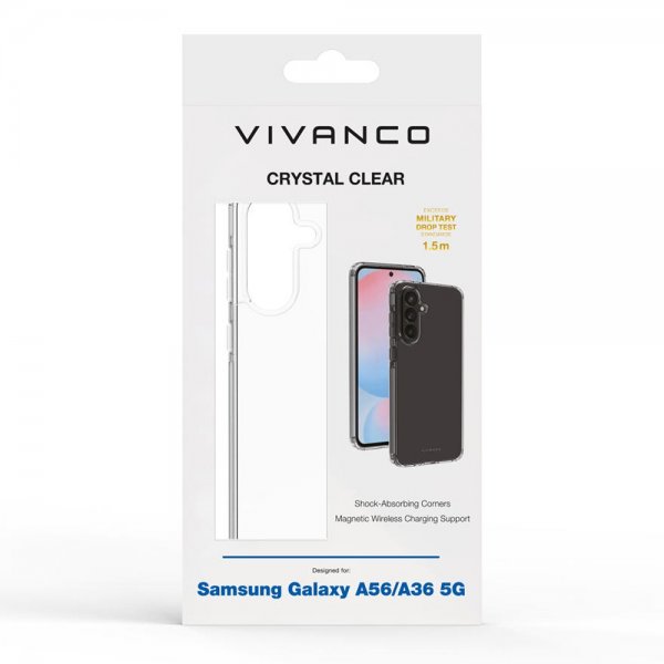 Vivanco Samsung Galaxy A36/Galaxy A56 Skal Crystal Clear läpinäkyvä