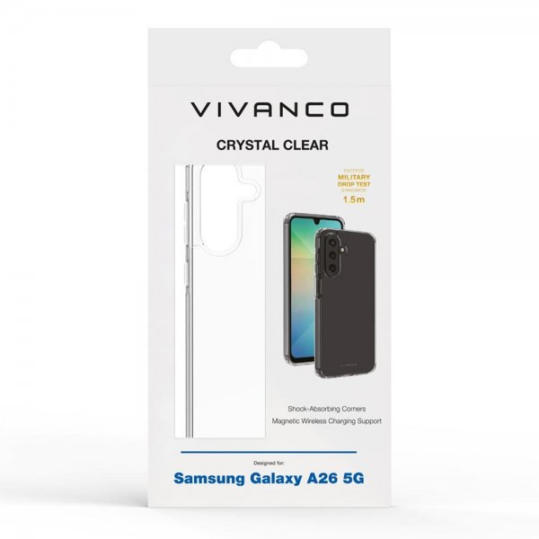 Vivanco Samsung Galaxy A26 Kuori Crystal Clear Läpinäkyvä