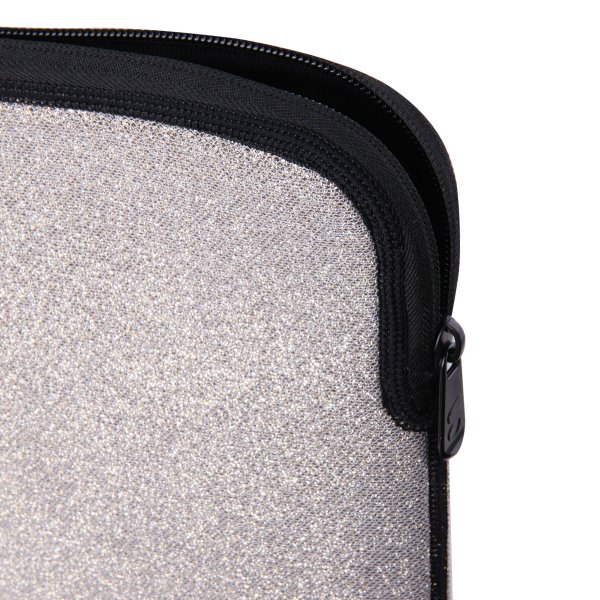 Onsala Sleeve Kannettavan tietokoneen suojakotelo Glitter 14" Hopea