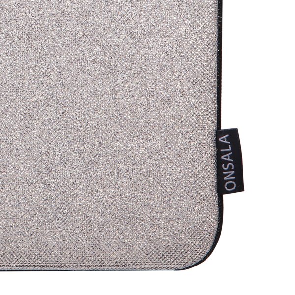 Onsala Sleeve Kannettavan tietokoneen suojakotelo Glitter 14" Hopea
