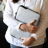 Onsala Sleeve Kannettavan tietokoneen suojakotelo Glitter 14" Hopea