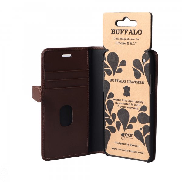 Buffalo iPhone Xr 2in1 Magneettikotelo, ruskea