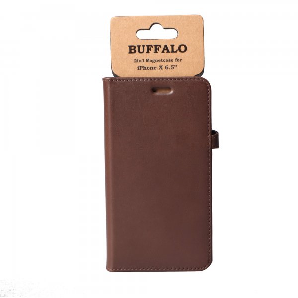Buffalo iPhone Xs Max Kotelo 2in1 Magneettikotelo Ruskea