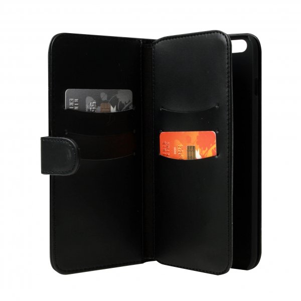 Gear iPhone 6/6S Plus -suojakotelo, 7 korttipaikkaa, musta