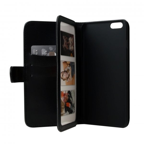 Gear iPhone 6/6S Plus -suojakotelo, 7 korttipaikkaa, musta