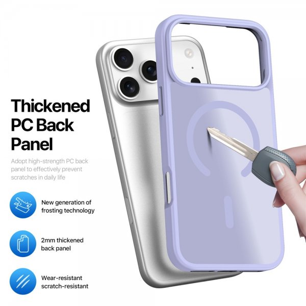 Dux Ducis iPhone 17 Pro Max -kuori, Yind-sarja, MagSafe, violetti