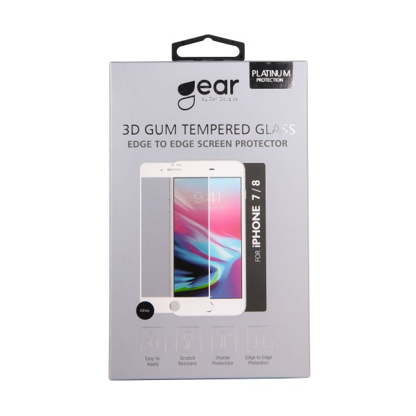 Gear iPhone 7/iPhone 8 Näytönsuoja 3D