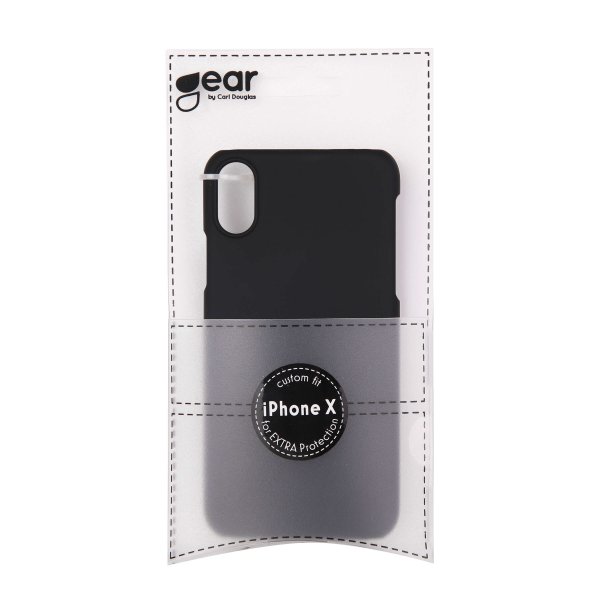 Gear iPhone X/Xs Kuori Kovamuovi Musta