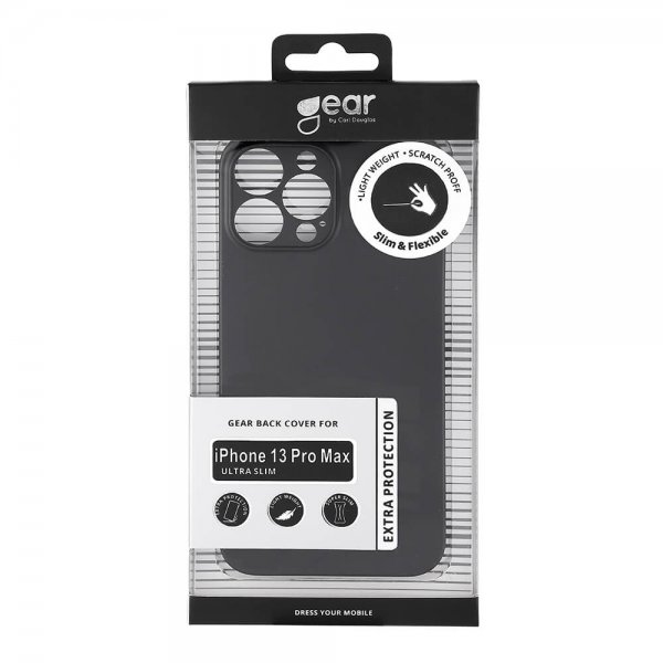 Gear iPhone 13 Pro Max Ultra Slim -kuori, musta