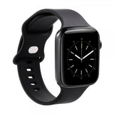 Apple Watch 38/40/41/42mm silikonranneke, musta
